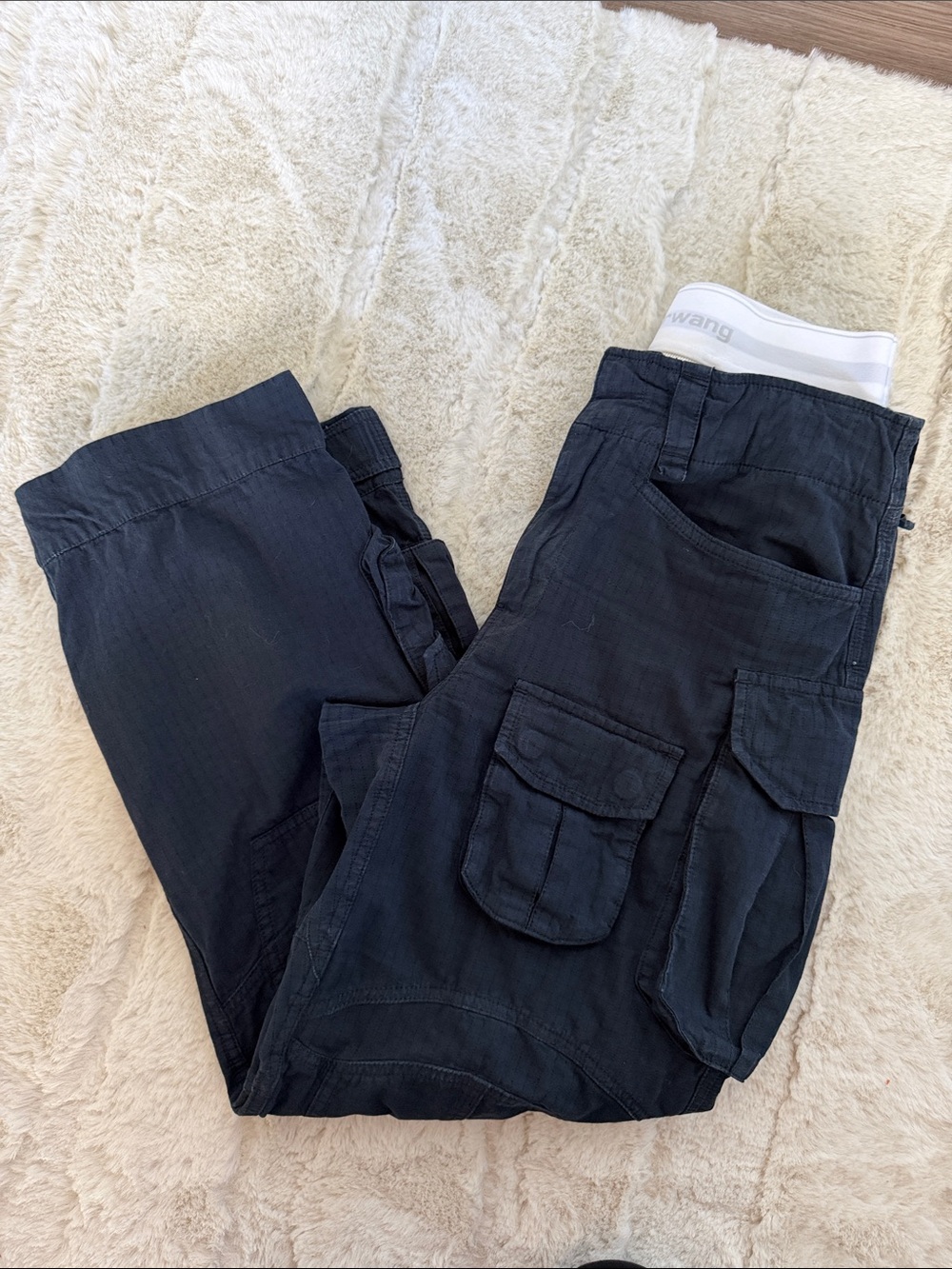 Alexander Wang Black Utility Cargo Pants with Multiple Pockets - Picture 3 of 9